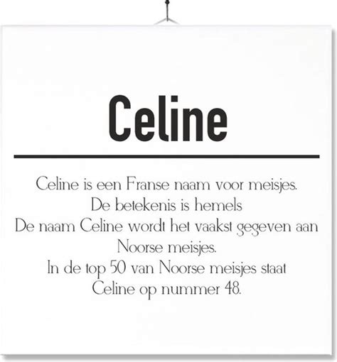 celine naam betekenis|Céline .